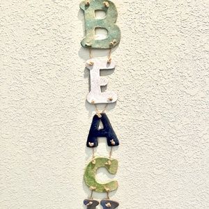 Pottery BEACH Wall Sign